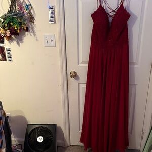Elegant Red Evening Gown